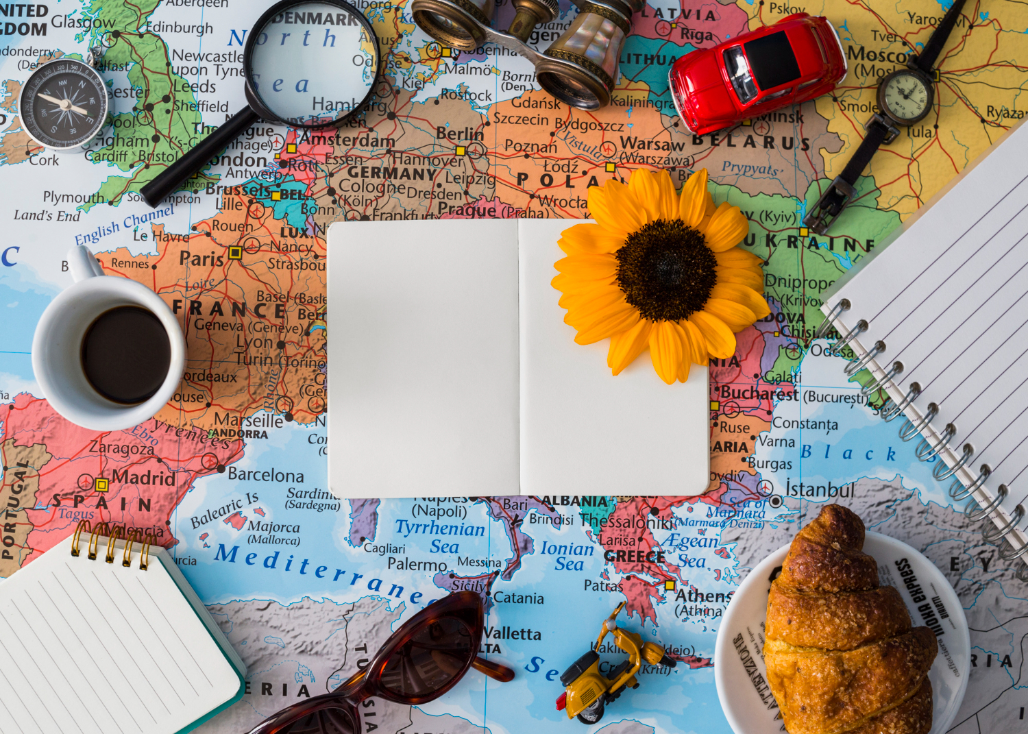 International trip booking flights and accommodations online