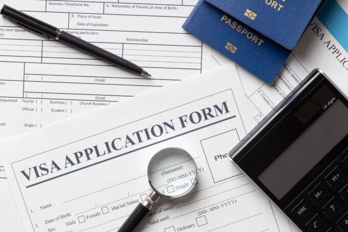 US student visa passport and university admission documents